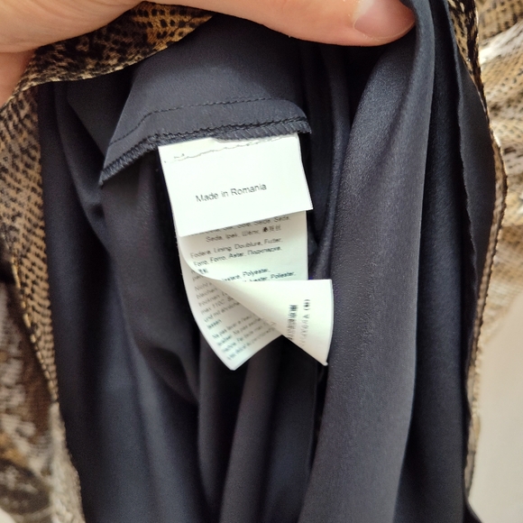 NEW Marina Rinaldi Animal print Snakeskin Dress midi silk sleeveless US22 - Picture 9 of 12